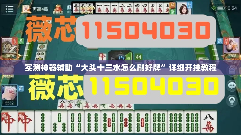 实测神器辅助“大头十三水怎么刷好牌”详细开挂教程