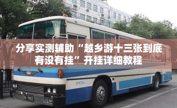 分享实测辅助“越乡游十三张到底有没有挂”开挂详细教程