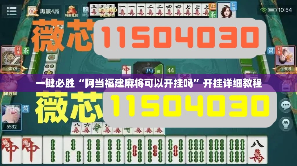 一键必胜“阿当福建麻将可以开挂吗”开挂详细教程