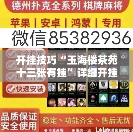 开挂技巧“玉海楼茶苑十三张有挂	”详细开挂教程