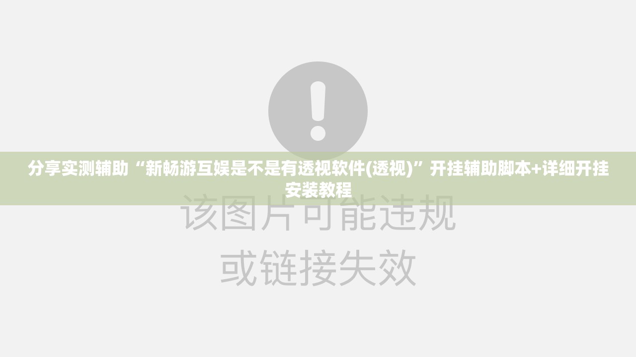 分享实测辅助“新畅游互娱是不是有透视软件(透视)	”开挂辅助脚本+详细开挂安装教程