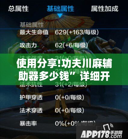 使用分享!功夫川麻辅助器多少钱”详细开挂教程