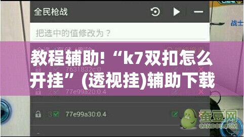 教程辅助!“k7双扣怎么开挂”(透视挂)辅助下载教程