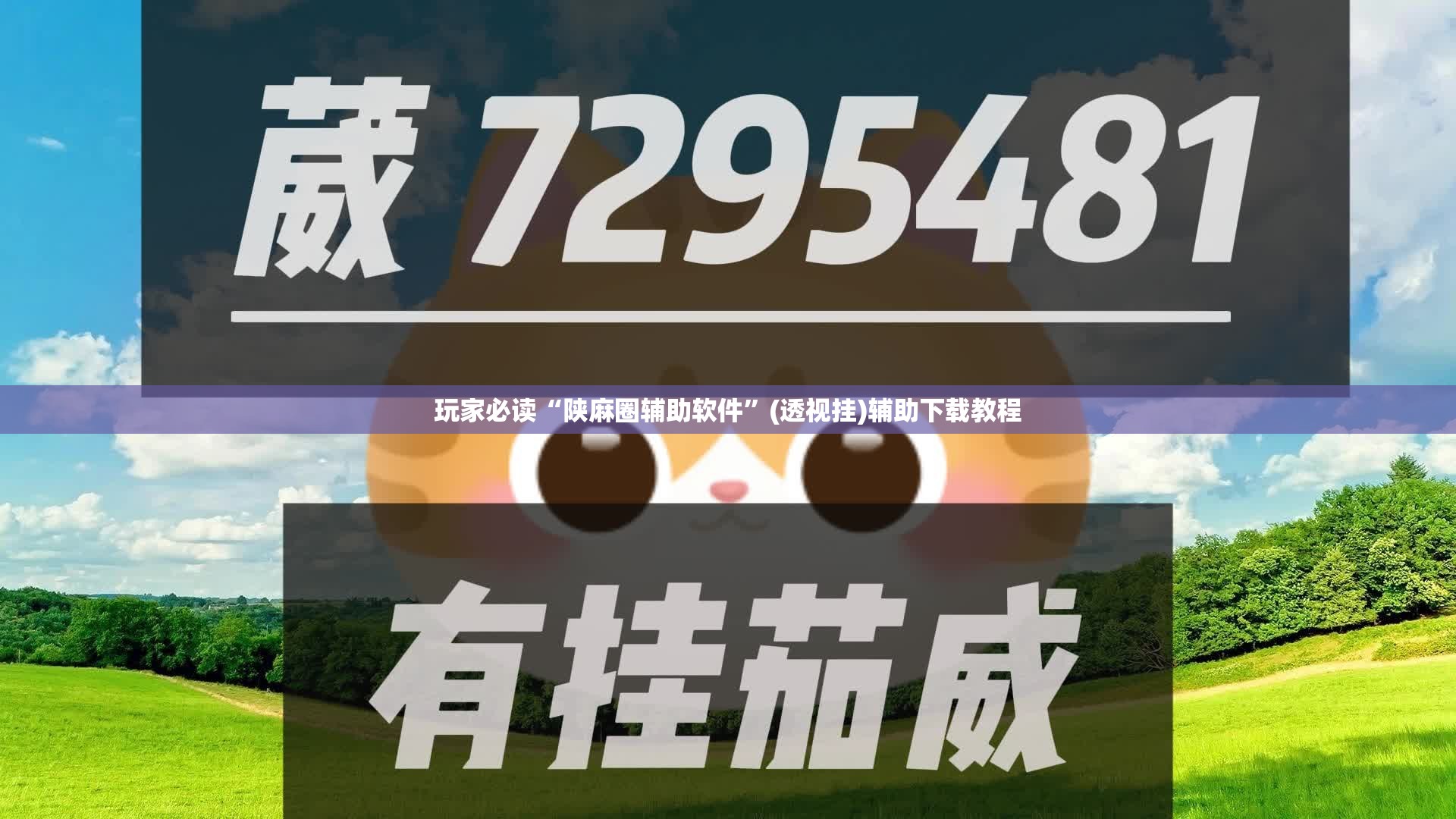 玩家必读“陕麻圈辅助软件”(透视挂)辅助下载教程