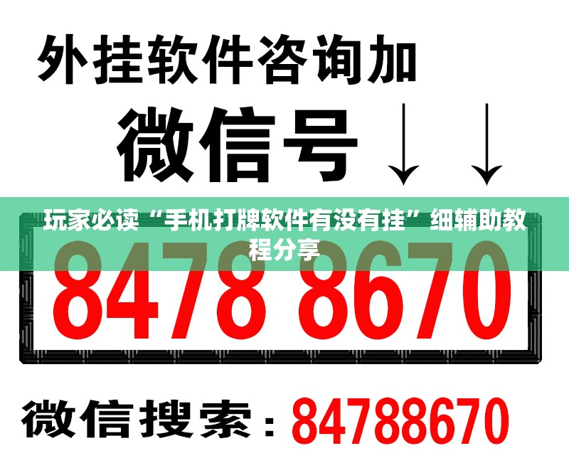 玩家必读“手机打牌软件有没有挂”细辅助教程分享